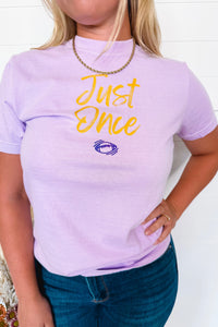 Just Once Minnesota Football Graphic Tee - Lavender