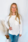 Cooler Nights Lightweight Knit Sweater - White