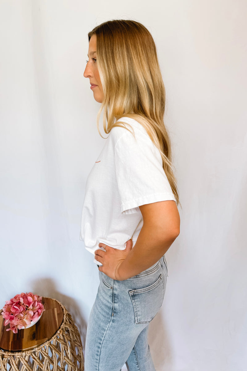 Mama Coquette Bow Graphic Tee - White
