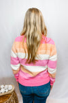 Falling in Love Striped Sweater - Pink/Coral/Ivory