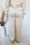 Casual Garden Flower Pants - Cream