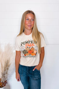 Pumpkin Patch Graphic Tee - Cream
