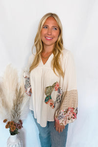 Ready For Something Flower Patch Blouse - Ivory