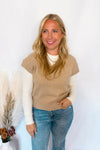 Latte Likes Knit Sweater Vest - Tan