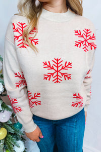 Winter Wonder Snowflake Sweater - Oatmeal