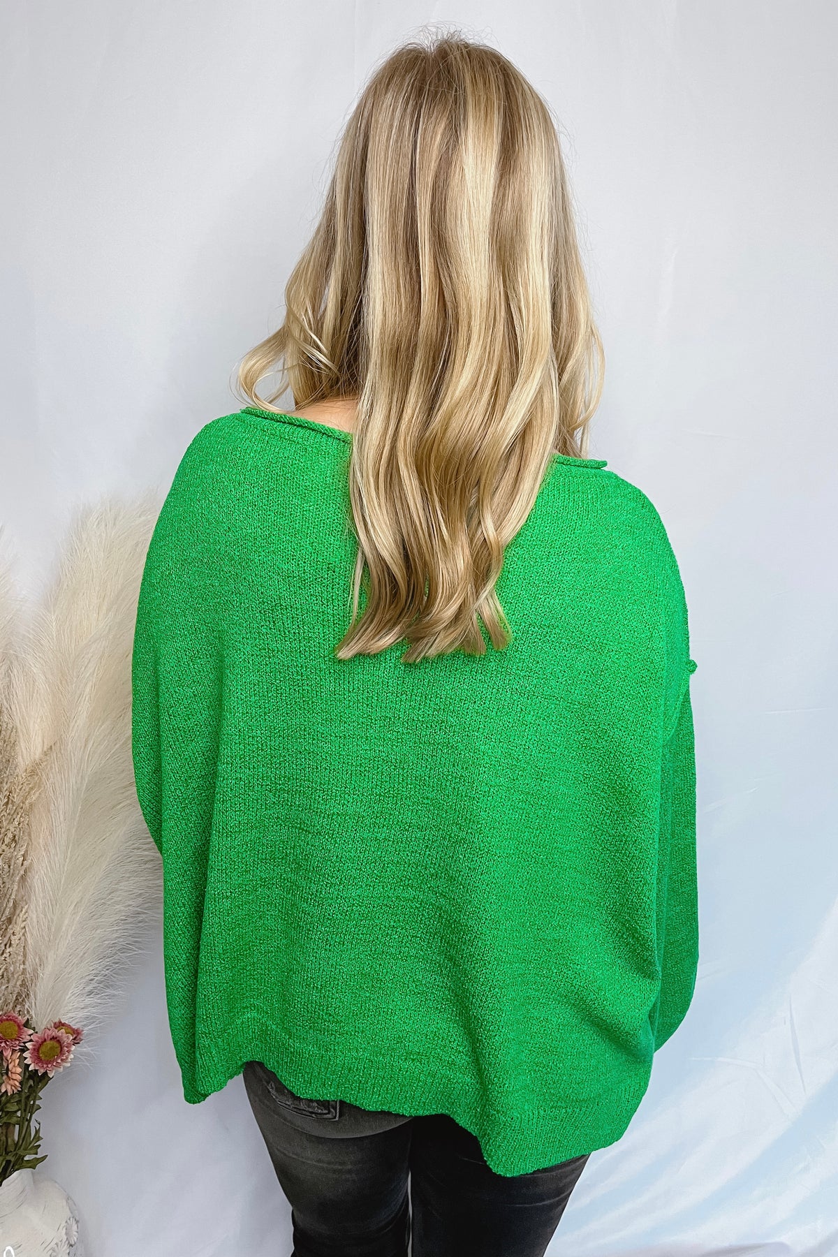 Lucky Me Pullover Knit Sweater - Green