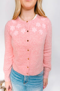 Subtle Romance Button Cardigan - Pink