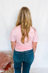 Girl Mama Cheetah Graphic Tee - Pink