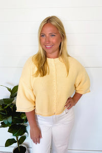 Landon Oversized Sweater Cardigan - Butter Yellow
