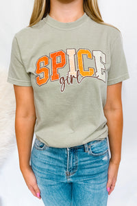 Spice Girl Graphic Tee - Olive