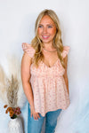 Garden Mist Floral Babydoll Tank - Pink