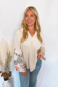 Ready For Something Flower Patch Blouse - Ivory