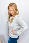 Cuddle Weather Chunky Knit Cardigan - Light Heather Grey