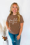 Fall Vibes Graphic Tee - Espresso