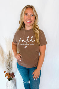 Fall Vibes Graphic Tee - Espresso