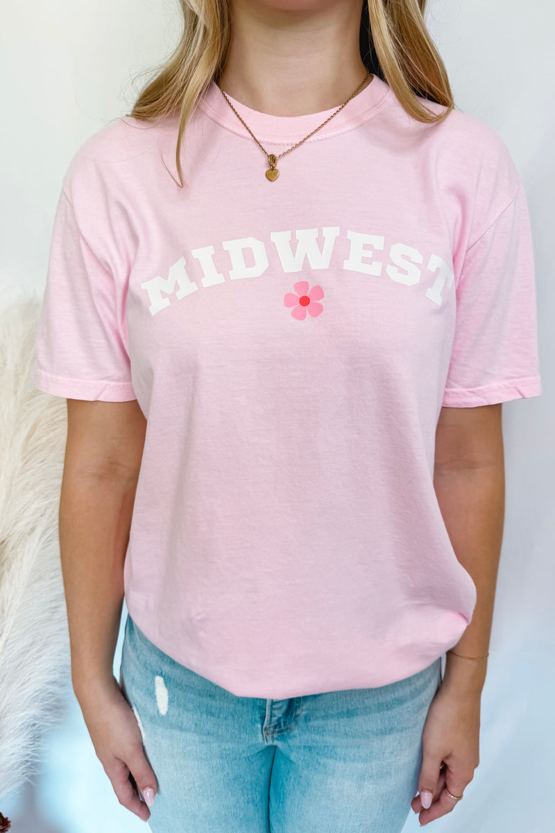 Midwest Graphic Tee - Light Pink