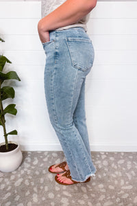 Reese High Rise Flare Seam Risen Jeans - Light