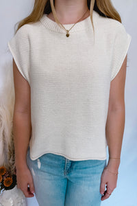 Daily Reminder Loose Fit Knit Tank - Ivory