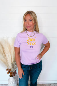 Just Once Minnesota Football Graphic Tee - Lavender