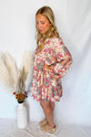 Rosewood Fields Paisley Mini Dress - Apricot Multi