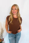 My Kinda Style Knit Sweater Vest - Brown