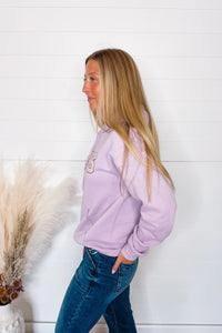 Striped Minnesota Football Hoodie - Lavender