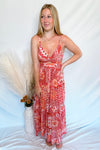 Summer Fling Floral Maxi Dress - Coral