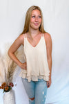 Happy Energy Double Layered Tank - Cream