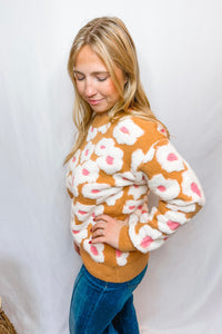 My Daisy Sweater - Camel/Multi