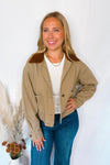 Autumn Fields Cotton Twill Barn Jacket - Taupe