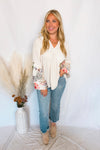 Ready For Something Flower Patch Blouse - Ivory