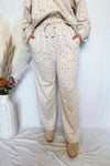 Casual Garden Flower Pants - Cream