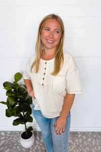 Instant Favorite Embroider Detail Top - Ivory