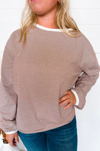 Kendall Striped Long Sleeve Top - Brick