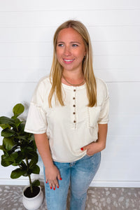 Instant Favorite Embroider Detail Top - Ivory