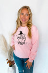 Witchy Babe Crew Neck - Pink