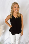 Rachel Black V-Neck Top