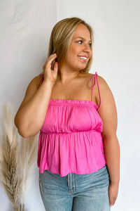 Free Spirit Pink Babydoll Tank