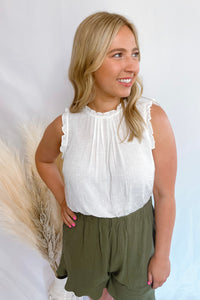 Made For Sunshine White Sleeveless Top