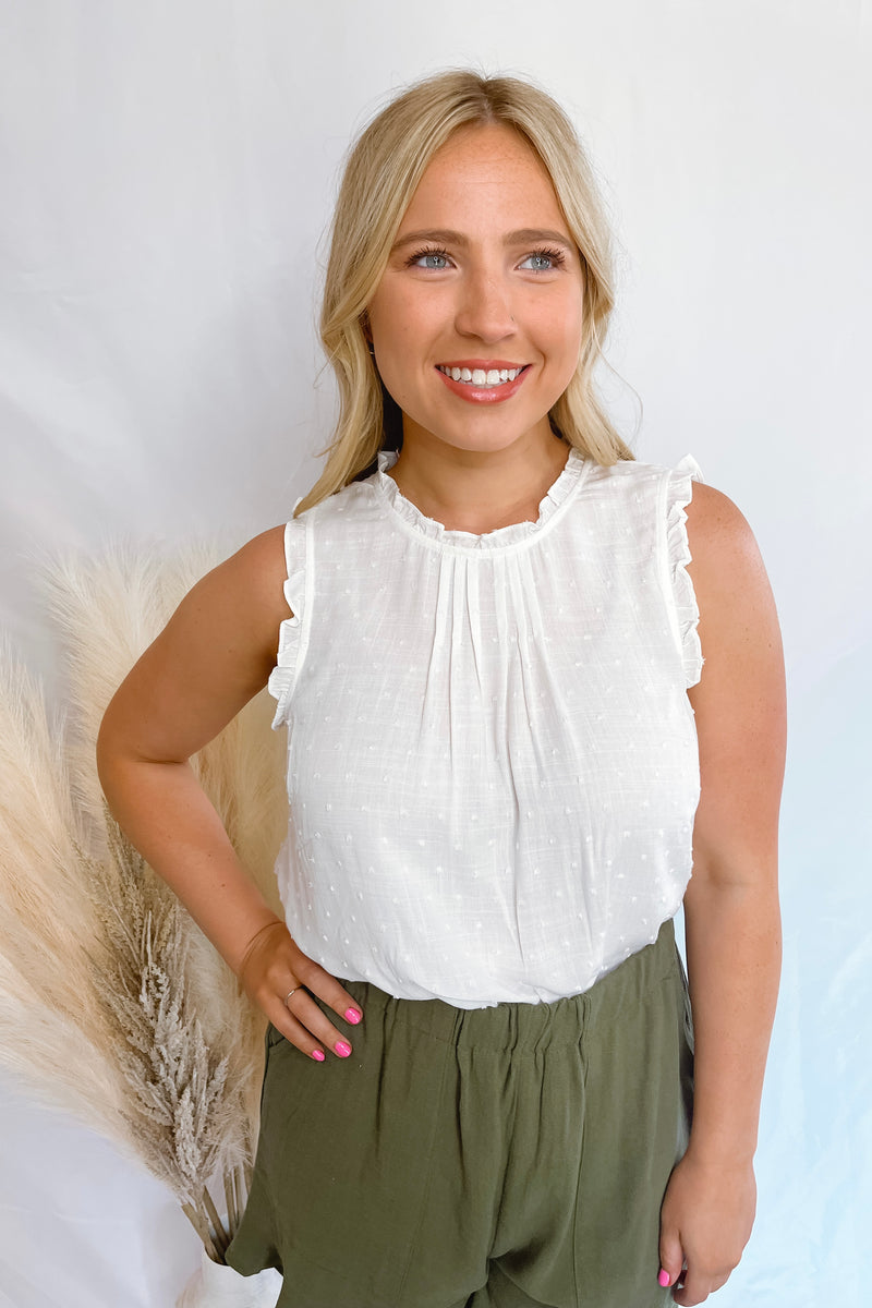 Made For Sunshine White Sleeveless Top