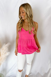 Pretty In Pink Tiered Tank