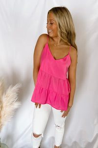 Pretty In Pink Tiered Tank