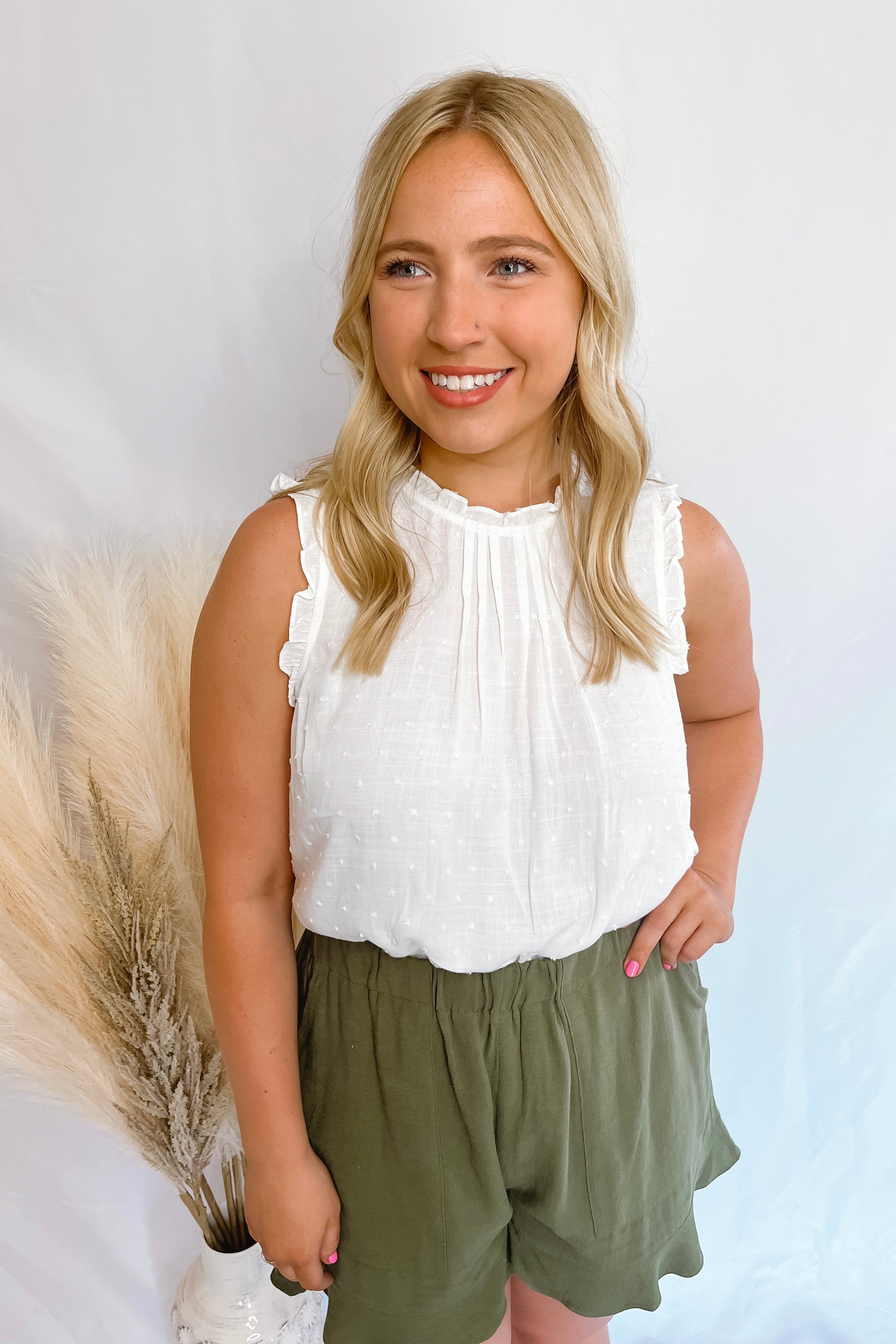 Made For Sunshine White Sleeveless Top