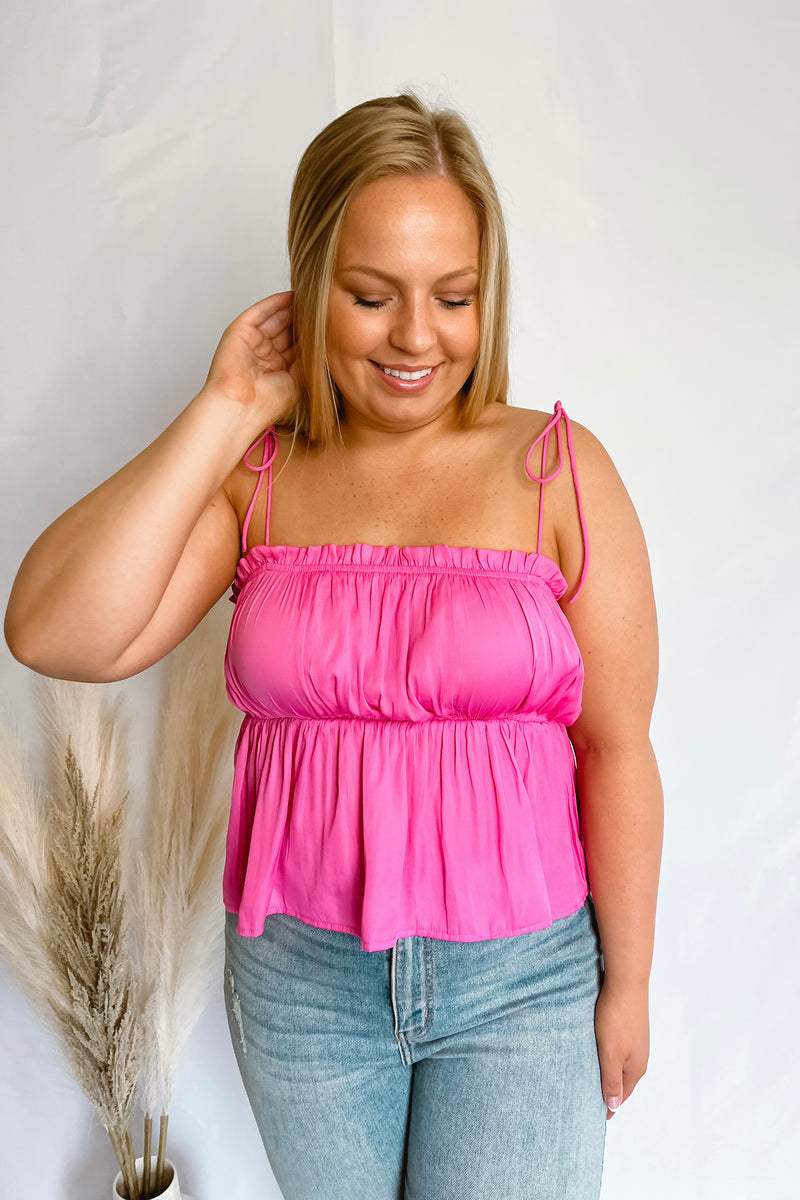 Free Spirit Pink Babydoll Tank