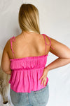 Free Spirit Pink Babydoll Tank