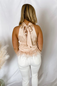 Heartbreaker Champagne Halter Top