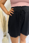 Alyssa Black Drawstring Shorts