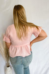 Friendly Smiles Pink Babydoll Top