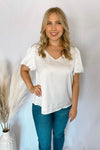 Forever Chic White Puff Sleeve Top