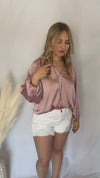 Spring It On Blush V-Neck Top